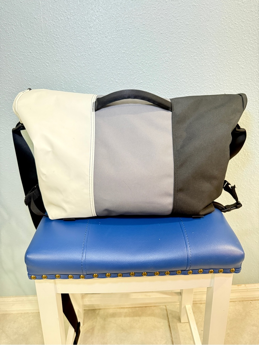 Custom Timbuk2 Waterproof Messenger Bag | Gray/Black/White - Picture 2 of 3